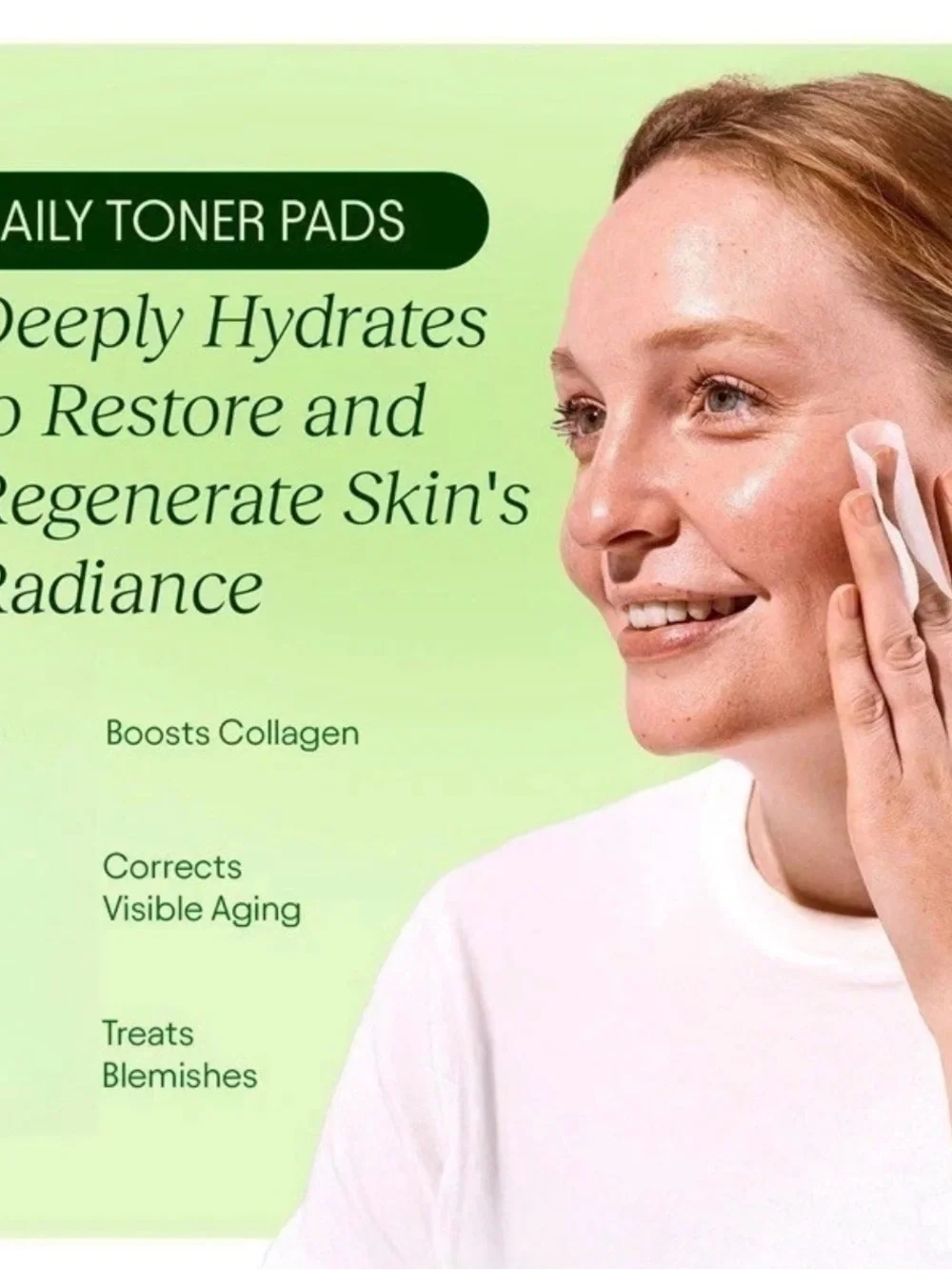 J:U Toning & Brightening Face Pads in Green and Peach
